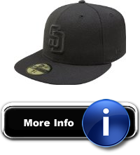 MLB San Diego Padres Black on Black 59FIFTY Fitted Cap Sensible